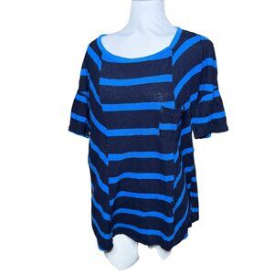 Postmark Anthropologie short sleeve striped rugby  top M Medium